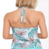 Salt + Cove Womens Swimwear Medium Halter Tankini Top Blue M view 2