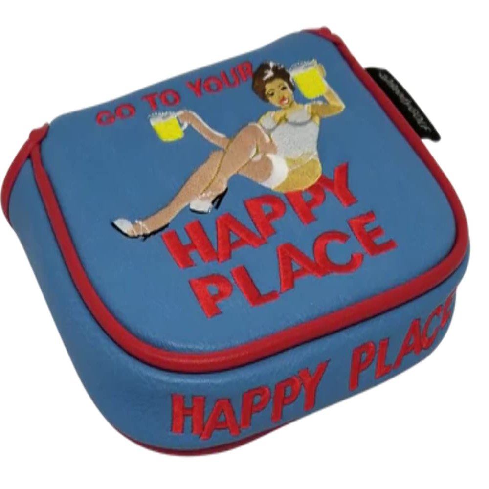 Happy Place Embroidered Putter Cover - XL Mallet