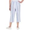 Alfred Dunner Women's Stripe Linen Patch Pockets Capri Size 10 Multi view 2