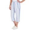 Alfred Dunner Women's Stripe Linen Patch Pockets Capri Size 10 Multi view 3