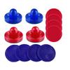 INSCOOL Air Hockey Pushers and Air Hockey Pucks Paddles, Goal Handles Paddles Replacement Accessories for Game Tables(4 Red and Blue Pushers, 8 Red and Blue Pucks) view 1
