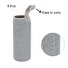 MECCANIXITY Water Bottle Sleeve 500ml Neoprene Carrier Insulated Non Slip Protective Glass Bottles Cover with Strap for Cool or Hot Drinks, Grey 8 Pack view 3