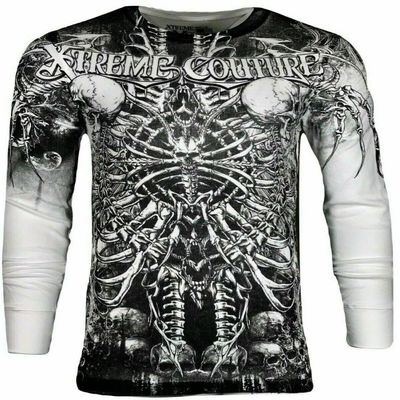 Xtreme Couture by Affliction Men's Thermal Shirt Catacombs (XL) White