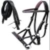 CHALLENGER Horse Western Horse Western English Leather Bitless Sidepull Bridle Reins Purple 7708PR-F view 1