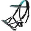 CHALLENGER Horse Western Horse Western English Leather Bitless Sidepull Bridle Reins Turquoise 7708TR-F view 2