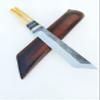 yatagan Forged Steel Tanto Knife-Tactical Fixed Blade-Full Tang Knife-Japanese Knife with leather Sheath-Tactical Knife-Hunting Knife-Survival Defensive Knife view 1