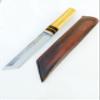 yatagan Forged Steel Tanto Knife-Tactical Fixed Blade-Full Tang Knife-Japanese Knife with leather Sheath-Tactical Knife-Hunting Knife-Survival Defensive Knife view 2