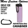 LaserGram Personalized Water Bottle, Lacrosse Sticks, Stainless Steel Double Wall Vacuum Insulated with Flip Top Straw, Custom Engraved Gift (20oz / 590ml Lavender) view 4