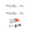 Champion Sports Breakaway Safety 3-Piece Baseball Base Set with Double First Base - Molded Rubber, Official Size, Heavy-Duty All Rubber Construction view 1