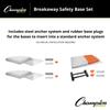 Champion Sports Breakaway Safety 3-Piece Baseball Base Set with Double First Base - Molded Rubber, Official Size, Heavy-Duty All Rubber Construction view 4