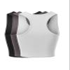 MixMatchy Women's Workout Crop Tank Tops Racerback Running Yoga Tanks Cotton Sleeveless Gym Shirts 3 Pack - Black/White/Ash Grey L view 3