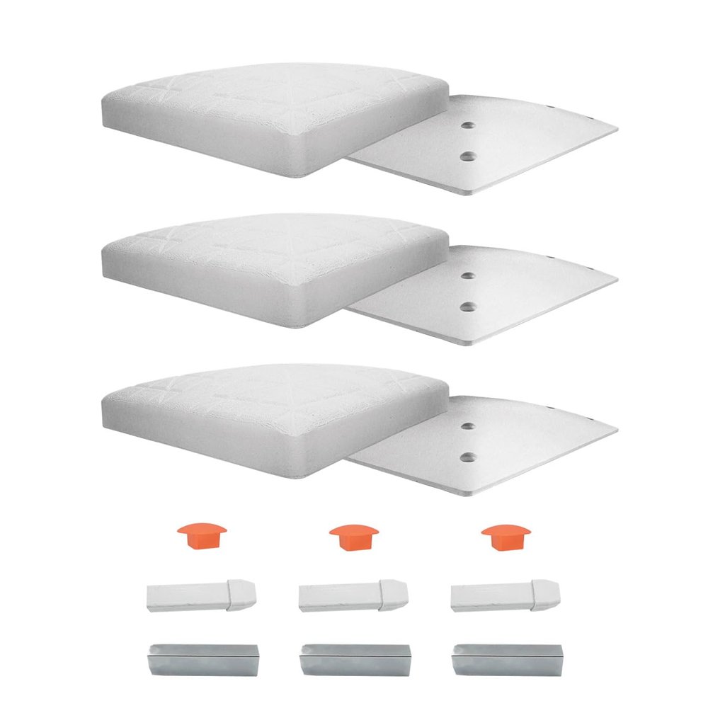 Champion Sports Official Size Safety Breakaway Baseball Base Set - Quick Release Baseball Base Set