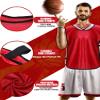 Jiuguva 24 Packs Pennies Scrimmage Vests Blue Red Training Practice Vests for Youth Adults Soccer Basketball view 2