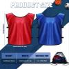 Jiuguva 24 Packs Pennies Scrimmage Vests Blue Red Training Practice Vests for Youth Adults Soccer Basketball view 3