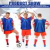 Jiuguva 24 Packs Pennies Scrimmage Vests Blue Red Training Practice Vests for Youth Adults Soccer Basketball view 4