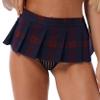 Loloda Women Sexy Mini Skirts School Girl Night Club Low-Waisted Skirt Short Pleated Skirts Red&Navy Blue One Size view 2