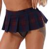 Loloda Women Sexy Mini Skirts School Girl Night Club Low-Waisted Skirt Short Pleated Skirts Red&Navy Blue One Size view 3