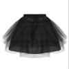 Huimingda Kids Girls Petticoat Tutu Skirt 3 Layers Net Underskirt Crinoline for Flower Girls Wedding Dress Black One Size view 1