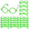 obmwang 20 Pack Green Round Glasses Frame No Lenses Wizard Glasses for Birthday Halloween Costume Dress Up Party Favors view 1