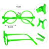 obmwang 20 Pack Green Round Glasses Frame No Lenses Wizard Glasses for Birthday Halloween Costume Dress Up Party Favors view 2