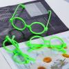 obmwang 20 Pack Green Round Glasses Frame No Lenses Wizard Glasses for Birthday Halloween Costume Dress Up Party Favors view 3