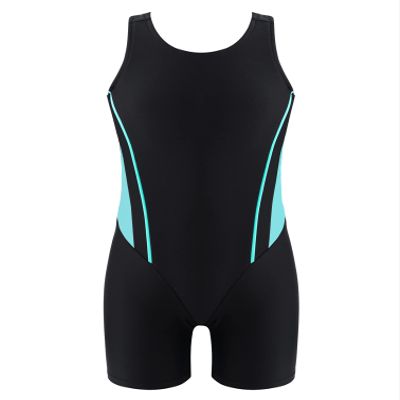 Manyakai Kids Girls One Piece Swimsuit Sleeveless Rash Guards Bathing Suit Sports Swimwear Shorty Wetsuit Green&Black 12 Years