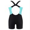 Manyakai Kids Girls One Piece Swimsuit Sleeveless Rash Guards Bathing Suit Sports Swimwear Shorty Wetsuit Green&Black 12 Years view 2