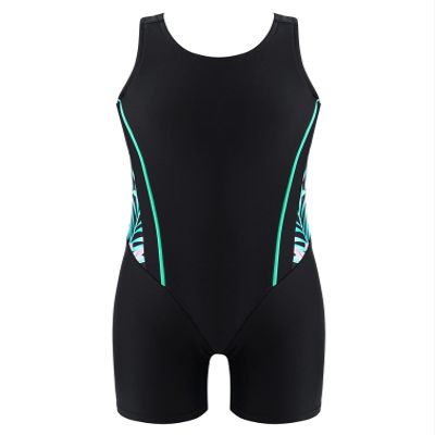 Manyakai Kids Girls One Piece Swimsuit Sleeveless Rash Guards Bathing Suit Sports Swimwear Shorty Wetsuit Pink Lily&Black 14 Years