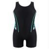 Manyakai Kids Girls One Piece Swimsuit Sleeveless Rash Guards Bathing Suit Sports Swimwear Shorty Wetsuit Pink Lily&Black 14 Years view 1