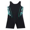 Manyakai Kids Girls One Piece Swimsuit Sleeveless Rash Guards Bathing Suit Sports Swimwear Shorty Wetsuit Pink Lily&Black 14 Years view 3