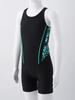 Manyakai Kids Girls One Piece Swimsuit Sleeveless Rash Guards Bathing Suit Sports Swimwear Shorty Wetsuit Pink Lily&Black 10 Years view 2