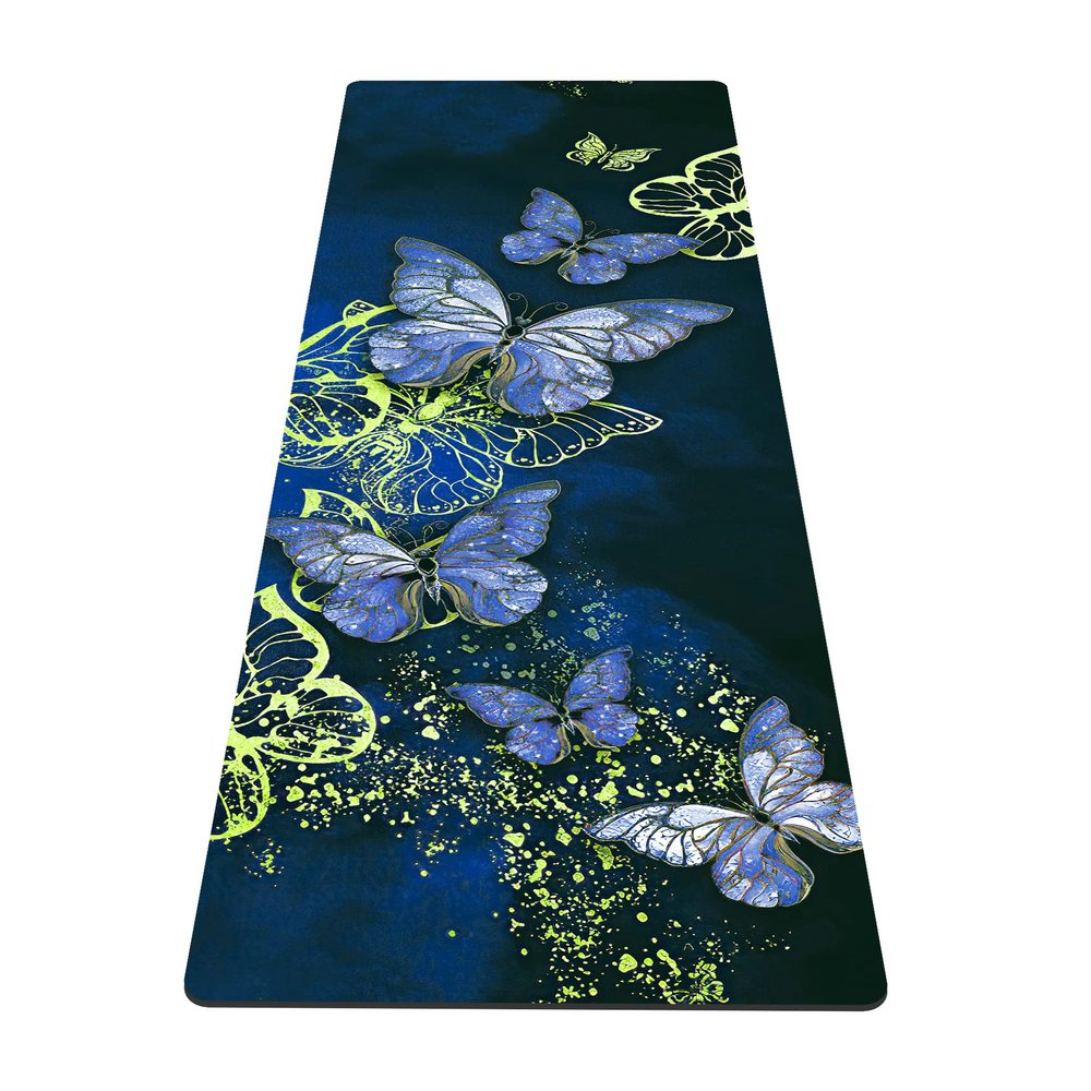 nuveti Yoga Mat Print Extra Thick TPE Non Slip Fitness Exercise Mat with Carrying Bag,72"x24" Extra Thick 6MM Exercise & Workout Mat for Yoga, Pilates Fitness and Floor Exercises
