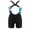 Manyakai Kids Girls One Piece Swimsuit Sleeveless Rash Guards Bathing Suit Sports Swimwear Shorty Wetsuit Blue Camouflage&Black 16 Years view 2