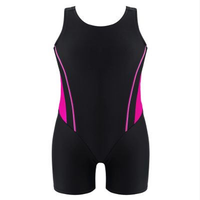Manyakai Kids Girls One Piece Swimsuit Sleeveless Rash Guards Bathing Suit Sports Swimwear Shorty Wetsuit Rose Red&Black 16 Years