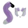 VIGVAN Animal Cosplay Ears and Tail - Wolf, Fox, Cat, Raccoon (Purple) view 1