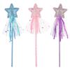 Prasacco 3 PCS Fairy Wands Glitter Princess Wands Star Wands Fairy Stick for Christmas Costume Prop Birthday Party Supply Cosplay Accessories view 1