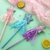 Prasacco 3 PCS Fairy Wands Glitter Princess Wands Star Wands Fairy Stick for Christmas Costume Prop Birthday Party Supply Cosplay Accessories view 4