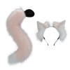 VIGVAN Animal Cosplay Ears and Tail - Wolf, Fox, Cat, Raccoon (Pink) view 1