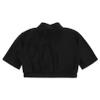 easyforever Kids Girls Lace Embroidered Splice Basic Dance Crop Tops Sport Fitness Casual Tank Tops T-Shirts Black A 6 view 4