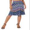 Urban CoCo Women's Ruched High Waist Knee Length Jersey A-Line Stretchy Flared Casual Skirt (M, 15) view 1