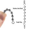 Alwonder 50 Pack Fishing Bead Chain Swivels, Catfish Stainless Steel Fishing Balls Chain Swivels, Catfish Tackle Catfishing Equipment Rig Gear Freshwater Saltwater, 4 Beads-3/16 view 3