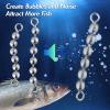 Alwonder 50 Pack Fishing Bead Chain Swivels, Catfish Stainless Steel Fishing Balls Chain Swivels, Catfish Tackle Catfishing Equipment Rig Gear Freshwater Saltwater, 4 Beads-3/16 view 4