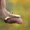 Gatuida Archery Tab Brass Wrench Wear-Resistant Ring Comfortable Archery Thumb Guard view 3
