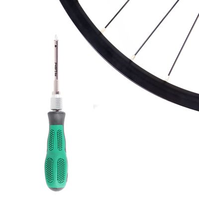 Juscycling Spoke Nipple Insertion Driver for Spoke Lacing and Wheel building, Spring Loaded Tool with Handle