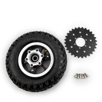 L-faster 8 Inch Scooter Inflated Wheel with 28 Teeth Chain Sprocket Compatible with Bicycle Chain 8x2 Wheel for Electric Cart Motor Kit