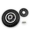 L-faster 8 Inch Scooter Inflated Wheel with 28 Teeth Chain Sprocket Compatible with Bicycle Chain 8x2 Wheel for Electric Cart Motor Kit view 1