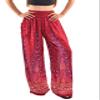 Orient Trail Open Ankle Wide Leg Harem Pants with Pocket - Yoga Flowy Pants for Women Flared Bottom Medium Peacock Maroon view 3