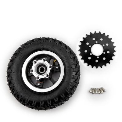 L-faster 8-Inch Scooter Air Wheel with 25 Teeth Chain Gear Compatible with Bicycle Chain 200x50 Wheel for Electric Cart Conversion Kit