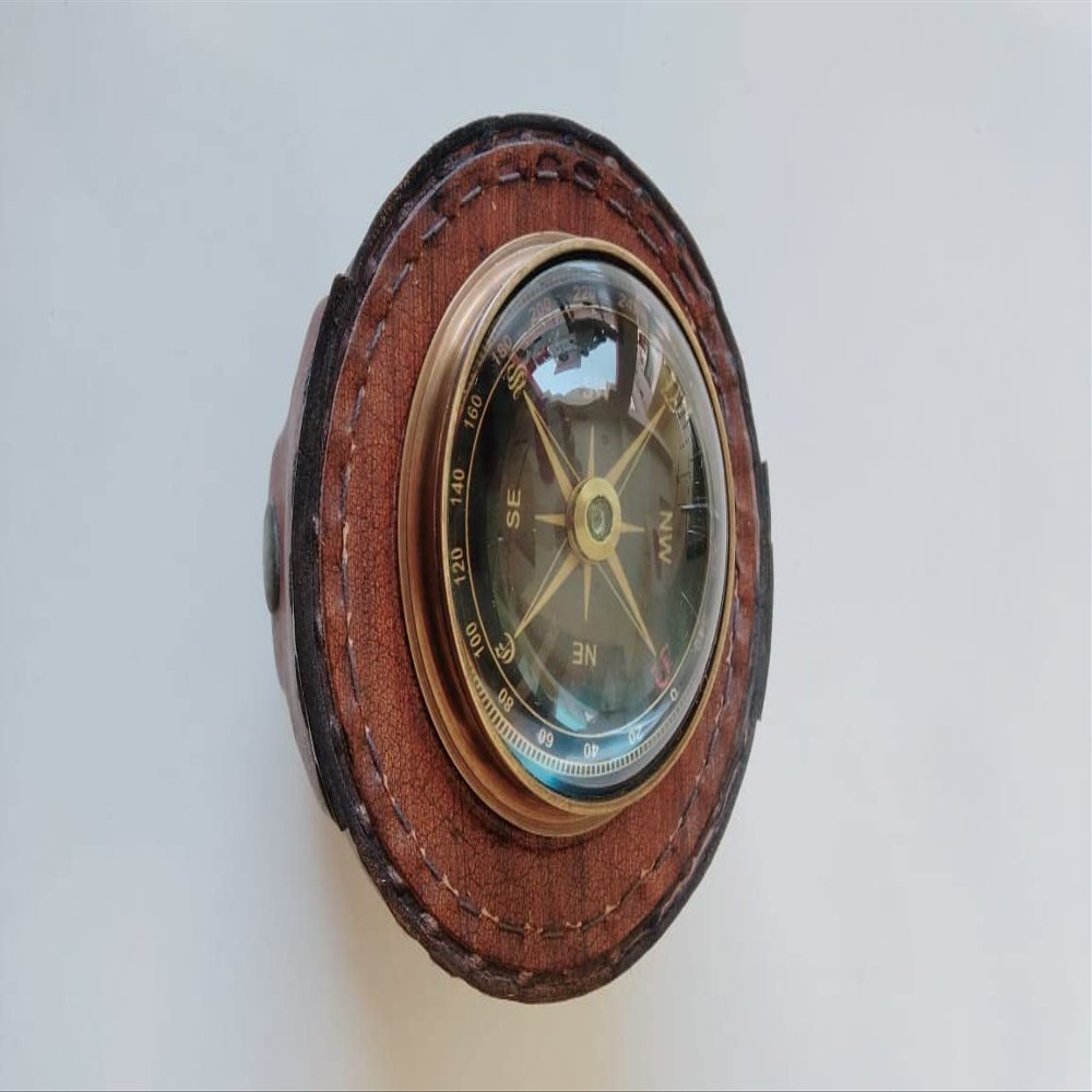 Compass Brass Magnifying Paper Weight Compass Magnifying Glass Collectible Tabletop Item by Unique Nautical Store