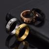 6mm Stainless Steel Cross Spinner Band Ring Stress Relief Christian Jesus Christ Lord Prayer Rotating Fidget for Men Women Anxiety Religious Engagement Wedding Jewelry-Black 8 view 4